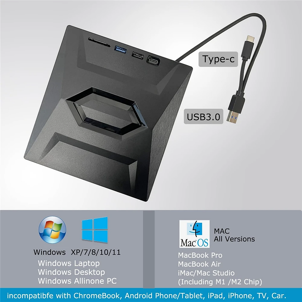 Thumbnail: External CD DVD Drive USB 3.0 Writer Burner Player for PC Laptop Windows 11 10