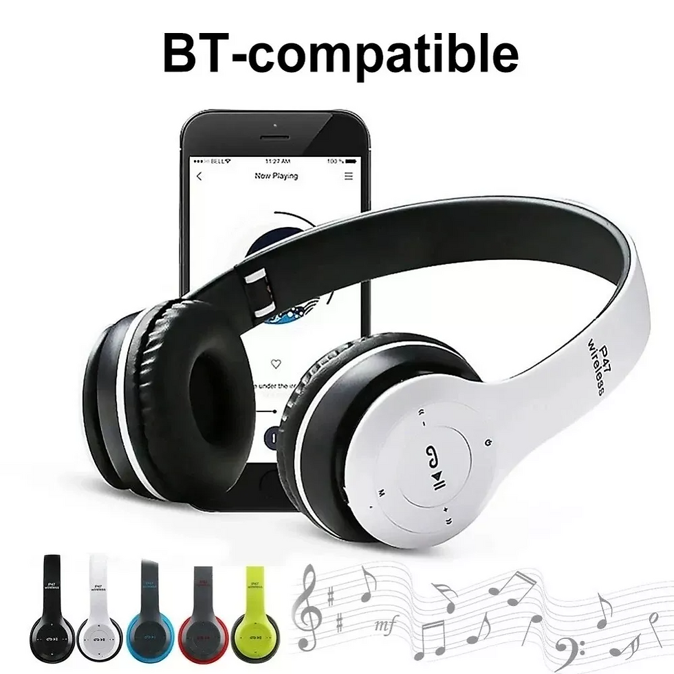 Thumbnail: Wireless Bluetooth 5.0 Headphones Headset Over-Ear FM Radio MIC Foldable TF Card