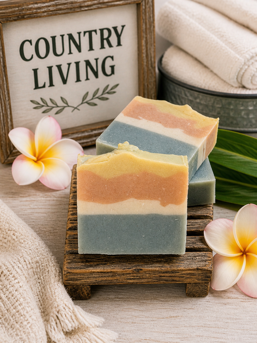 Plumeria Handmade Soap / Cold Process Soap / Floral Artisan Soap
