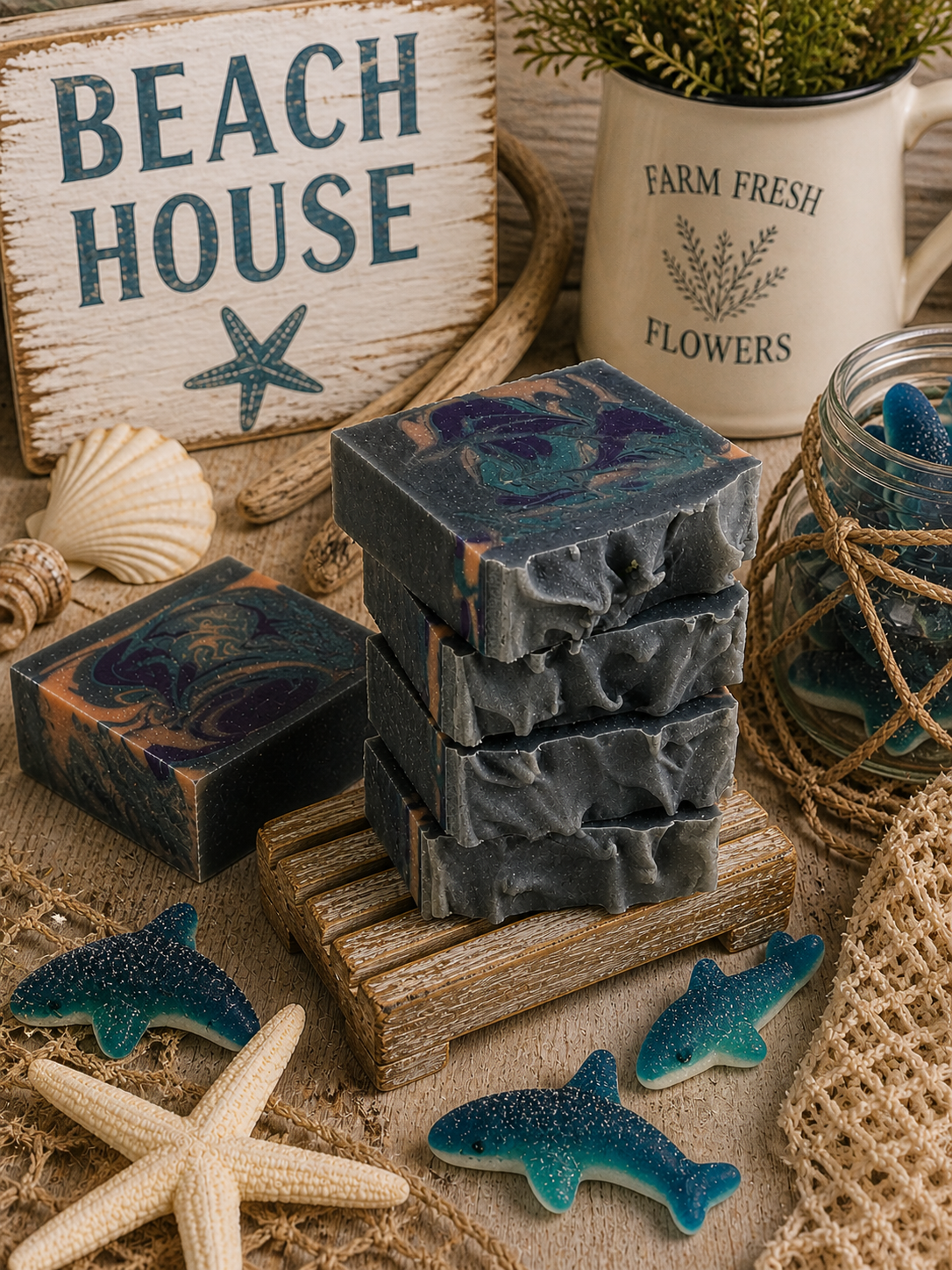 Gummy Sharks Artisan Soap / Handmade Bath Soap