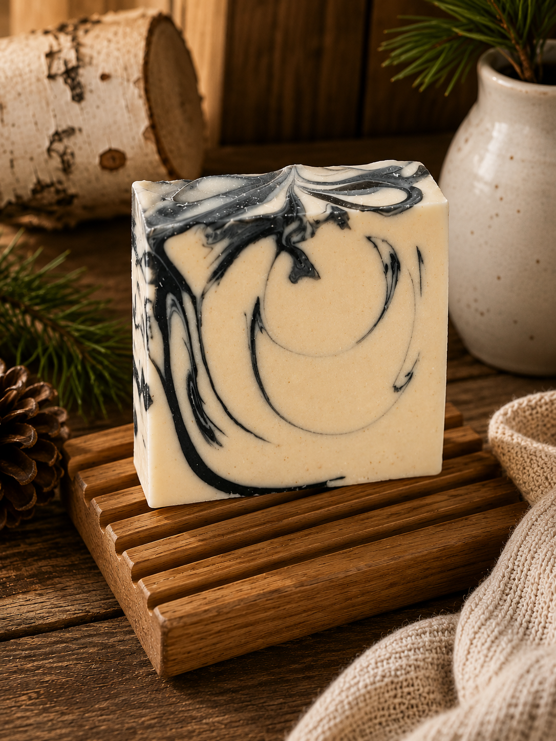 Crackling Birch handcrafted Cold Process Soap