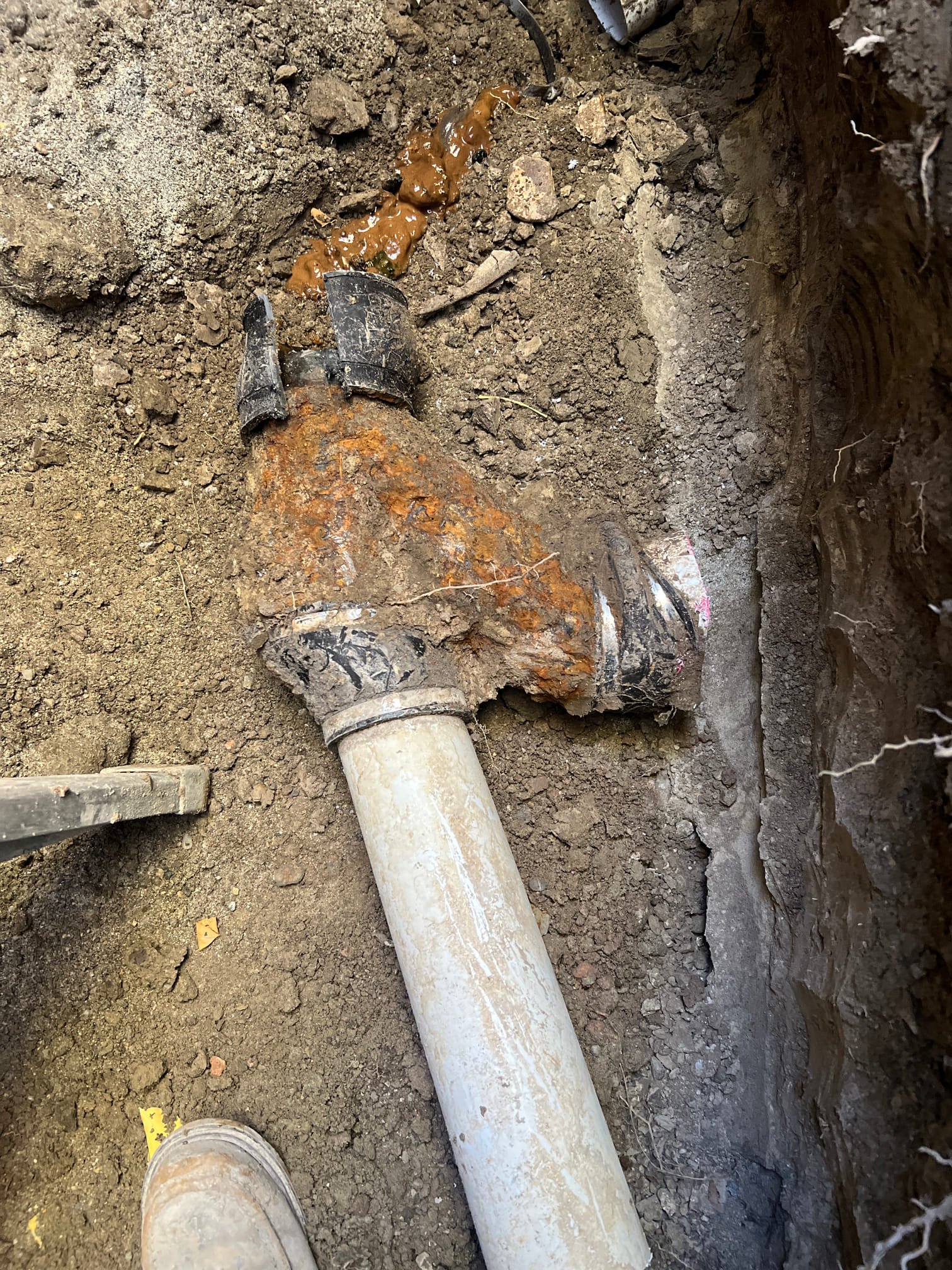 Residential sewer replacement repair often becomes necessary when dealing with aging or corroded pipes, similar to the cost considerations of replacing galvanized pipes in a house. This image depicts a residential sewer replacement service, highlighting the process of upgrading underground infrastructure to prevent costly backups and ensure efficient wastewater management.