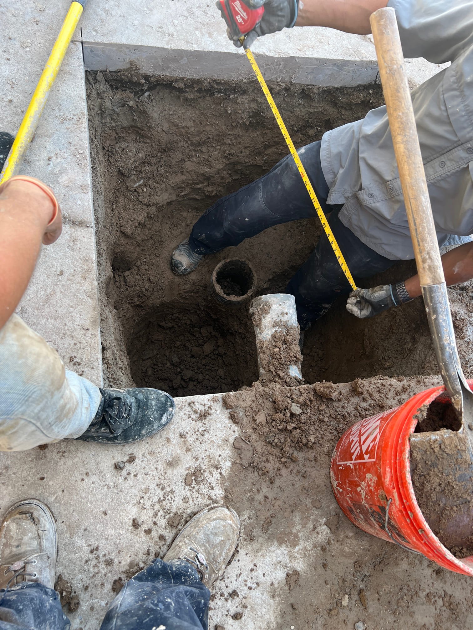 Hand auger rental for digging post holes or soil sampling, useful for assessing ground conditions before HVAC installations or evaluating residential storm and disaster costs related to soil stability and foundation damage.