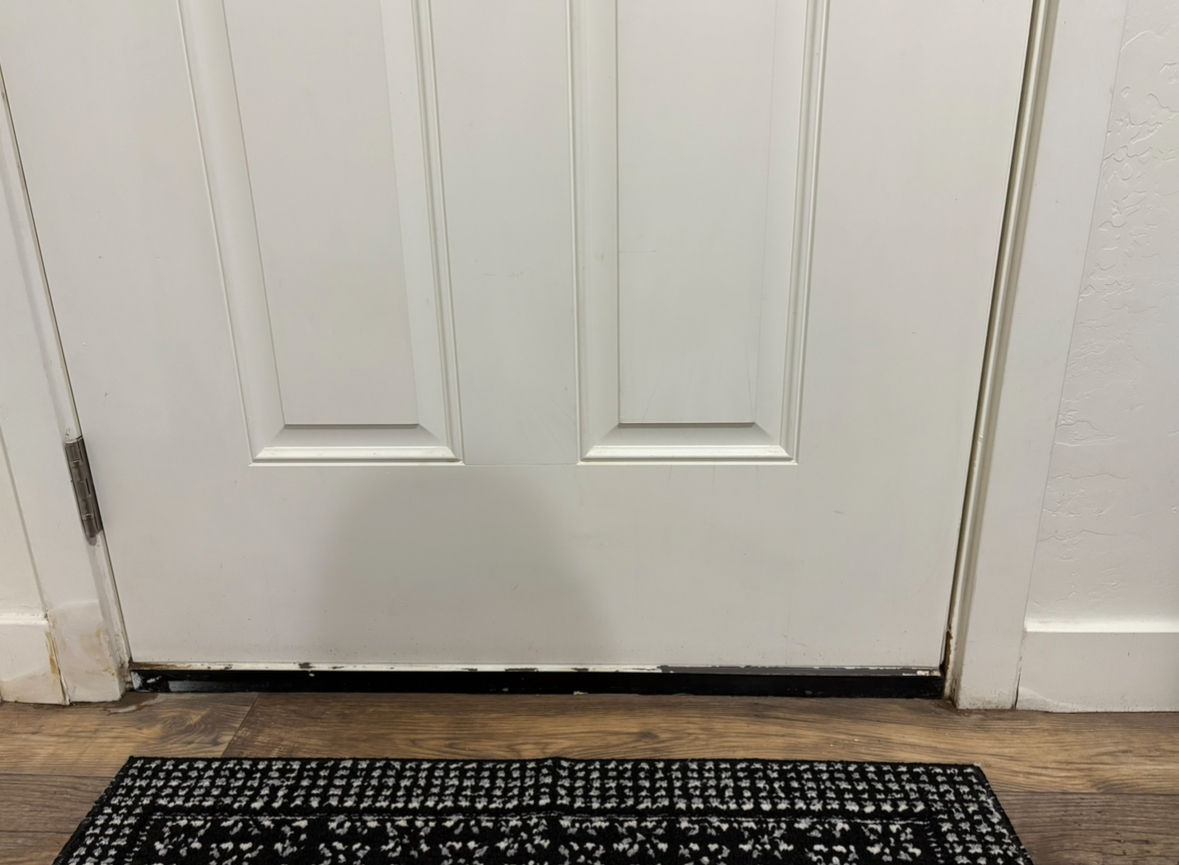 Residential water damage inspection following a water purifier malfunction, assessing the extent of the damage and the need for residential water damage repair. Ensuring clean and safe water for your home.