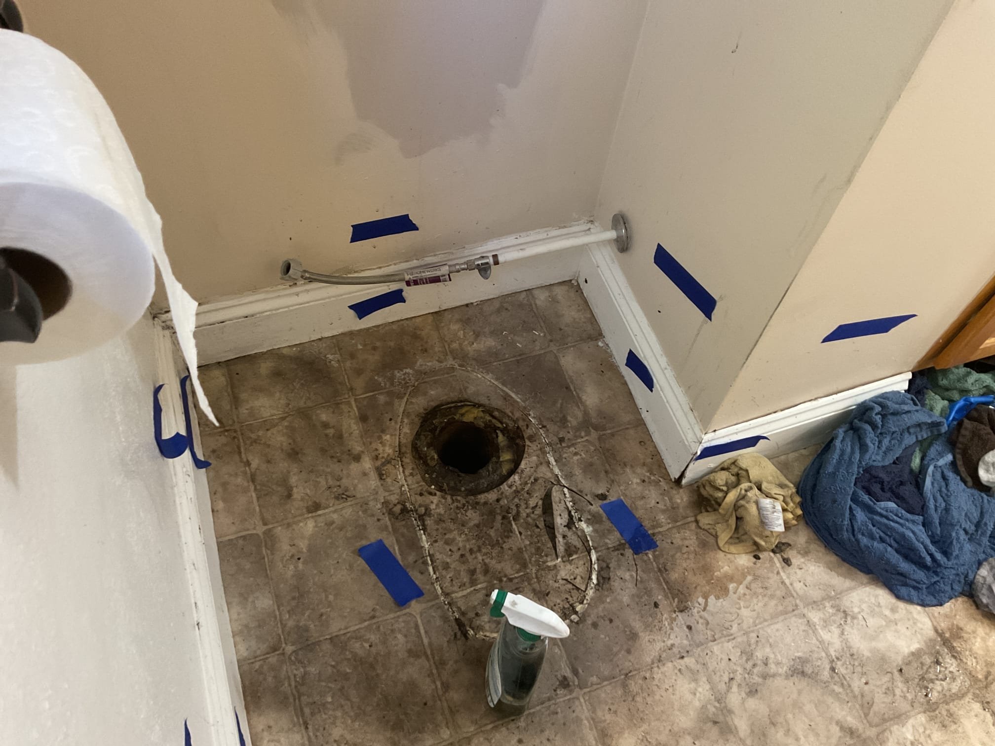 Image related to water line coverage and water damage solutions, potentially showing pipes or flooded areas. This may also indirectly relate to freon recharge cost if water damage affects HVAC systems. Focus is on home protection and repair.