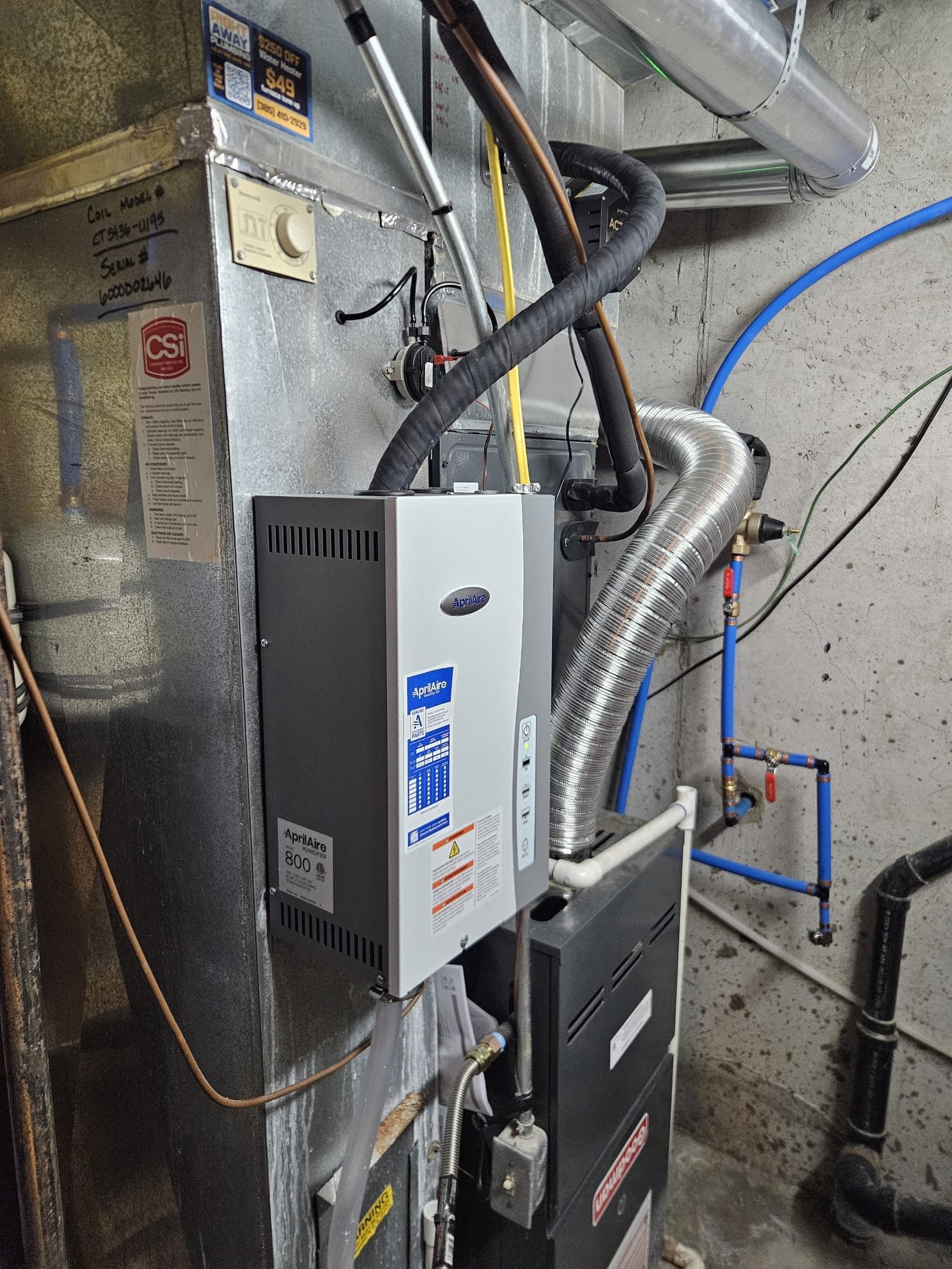 Image depicting a water filter system designed to tackle hard water issues, emphasizing odor abatement. It suggests a solution for professional basement water damage odor removal and improved water quality.