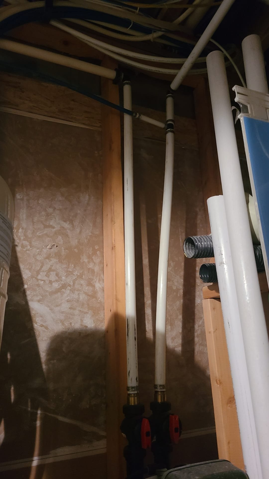 Image depicting commercial drywall repair, possibly showing water damage and odor removal. Related to water softener options to prevent future damage, and a commercial drywall water damage odor removal estimate, suggesting cost considerations.