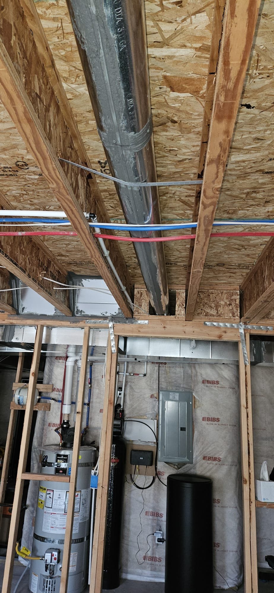 Image depicting commercial drywall water damage, highlighting cleanup and restoration services. Addresses concerns about mold and mildew, referencing potential issues like mildewed clothes and the need for professional remediation.