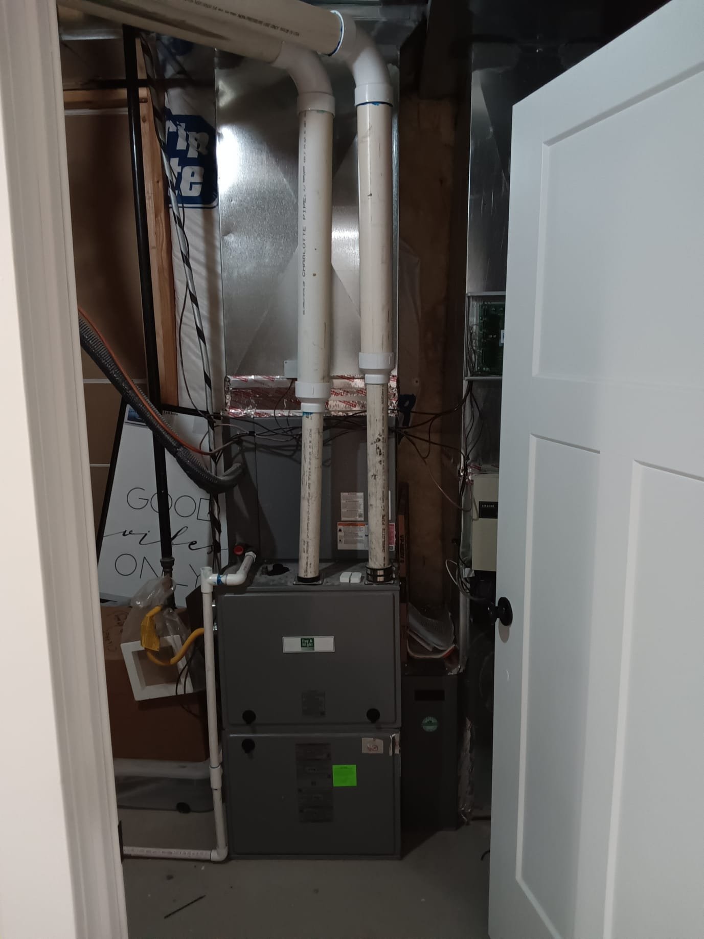 Image depicting residential drywall affected by water damage, possibly causing unpleasant odors. Relates to hot water odor issues and professional drywall water damage odor removal services for homes.