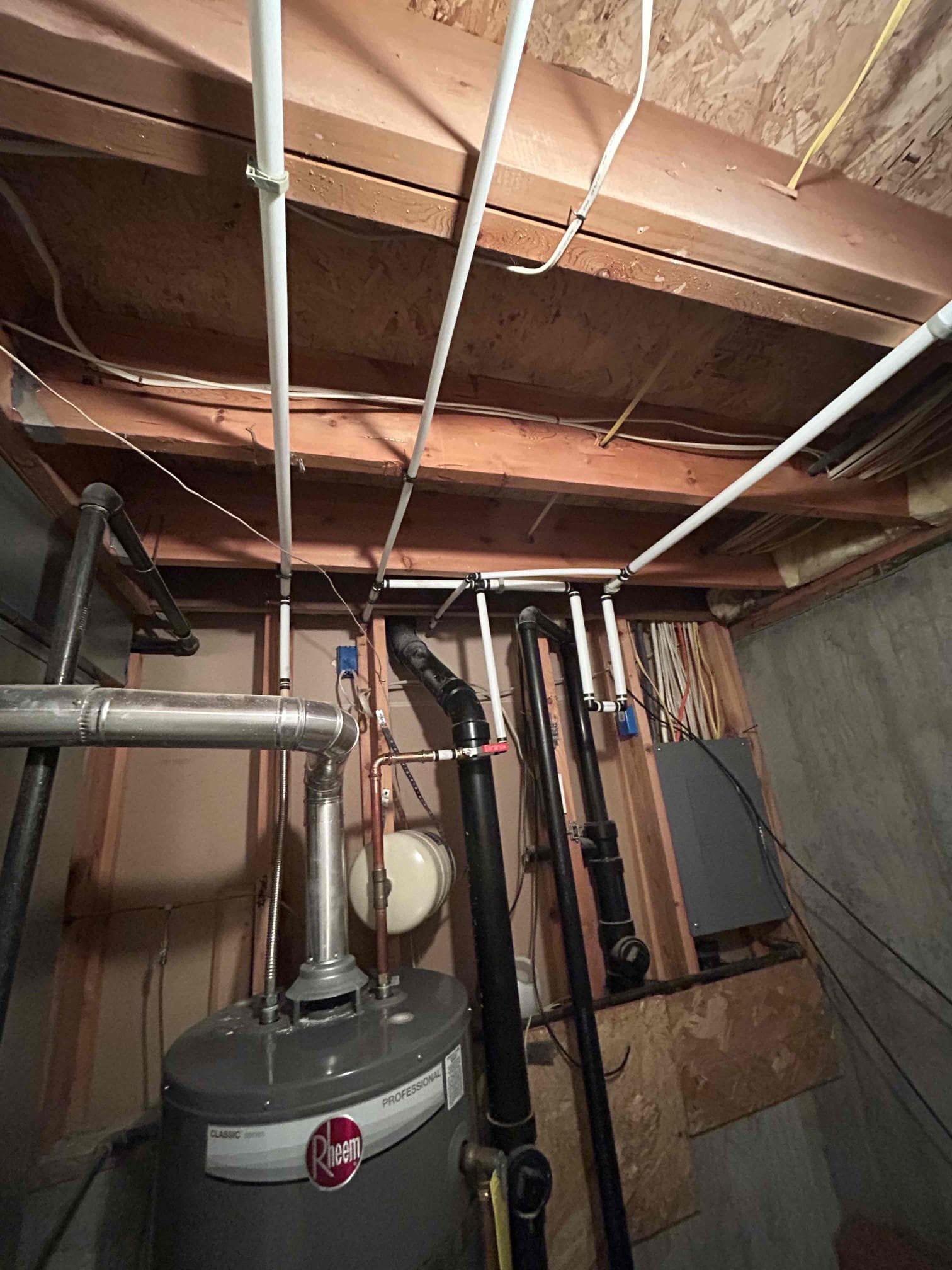 Image depicting residential ceiling water damage repair and recovery, relevant for inspection and estimate purposes. Shows a ceiling undergoing restoration to address water damage issues.