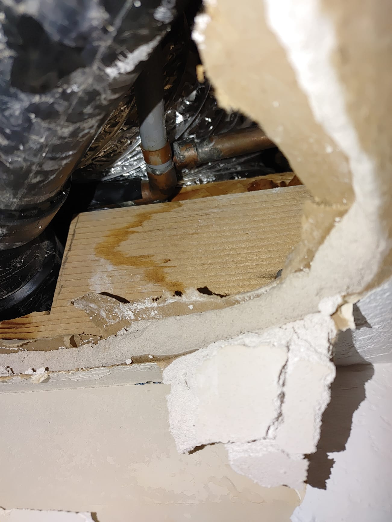 Image depicting commercial ceiling water damage indicative of a leak, highlighting the need for professional cleanup services. Ideal for 'commercial ceiling water damage cleanup', 'service commercial ceiling water damage cleanup', and 'commercial ceiling water damage cleanup estimate' searches.