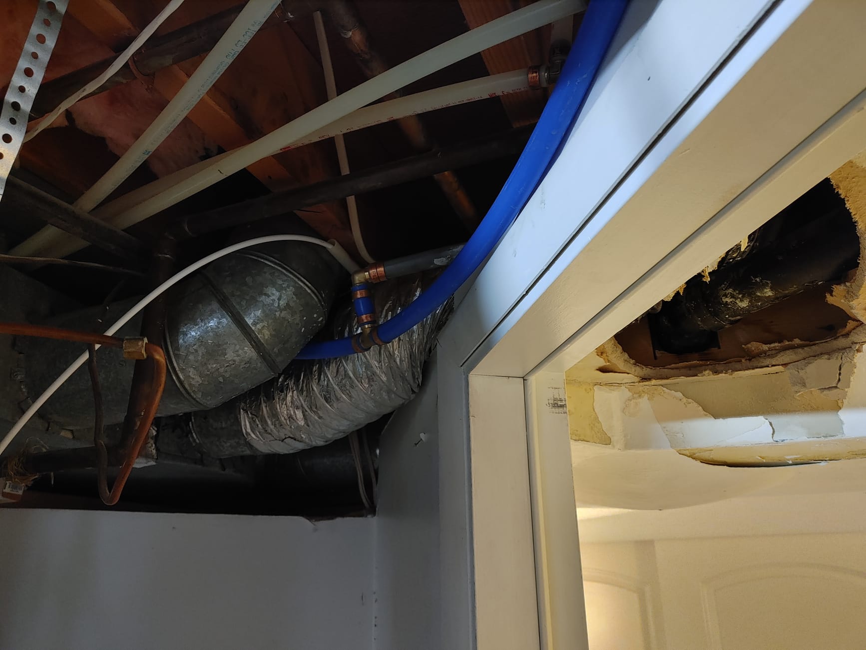 Image depicting commercial drywall water damage cleanup, highlighting the importance of professional service to prevent issues like mildew. Related to concerns about whether mildew will come out of clothes, emphasizing comprehensive water damage restoration.