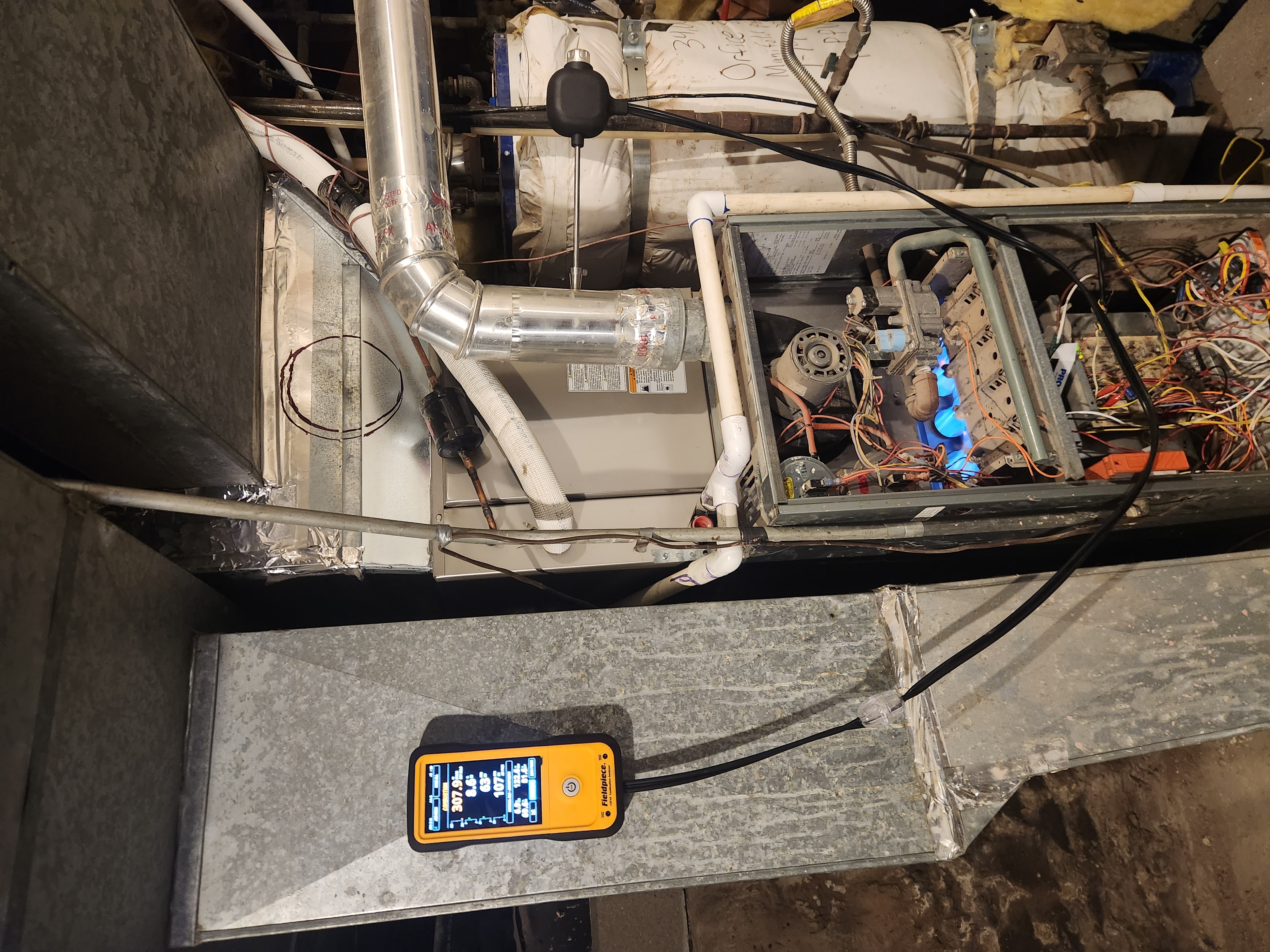 Mold and moisture inspection image. Identifying sources of dampness is crucial for effective odor control. Post-inspection, moisture control solutions installation prevents recurrence, ensuring a healthy environment.