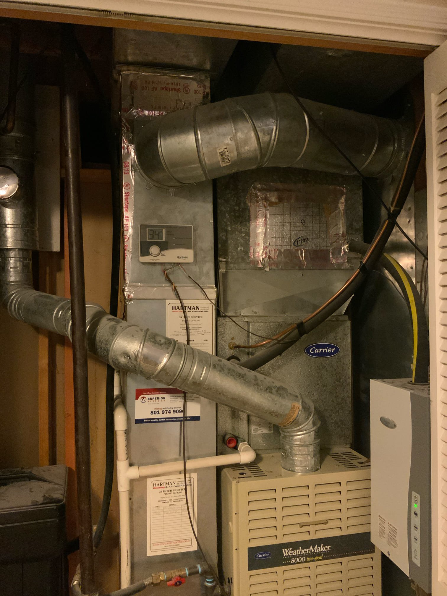 A commercial furnace undergoing inspection, ensuring optimal performance and safety. Serving areas like Tomahawk, WI, with Lennox furnace expertise.