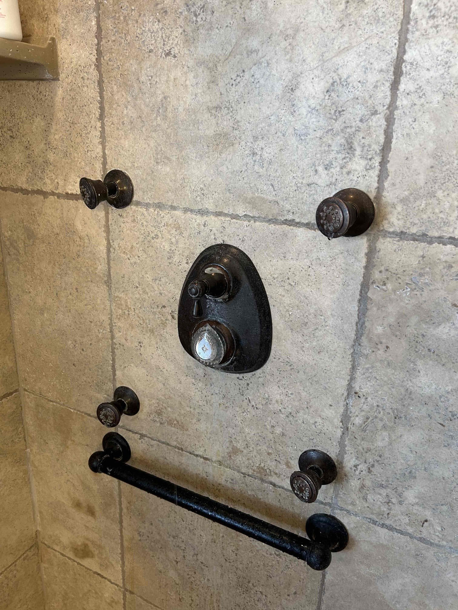 Bathroom mold remediation in progress. Emergency residential service addresses mold growth, a crucial step before estimating bathroom remodel costs. Professional restoration ensures a healthy, mold-free space for renovation.