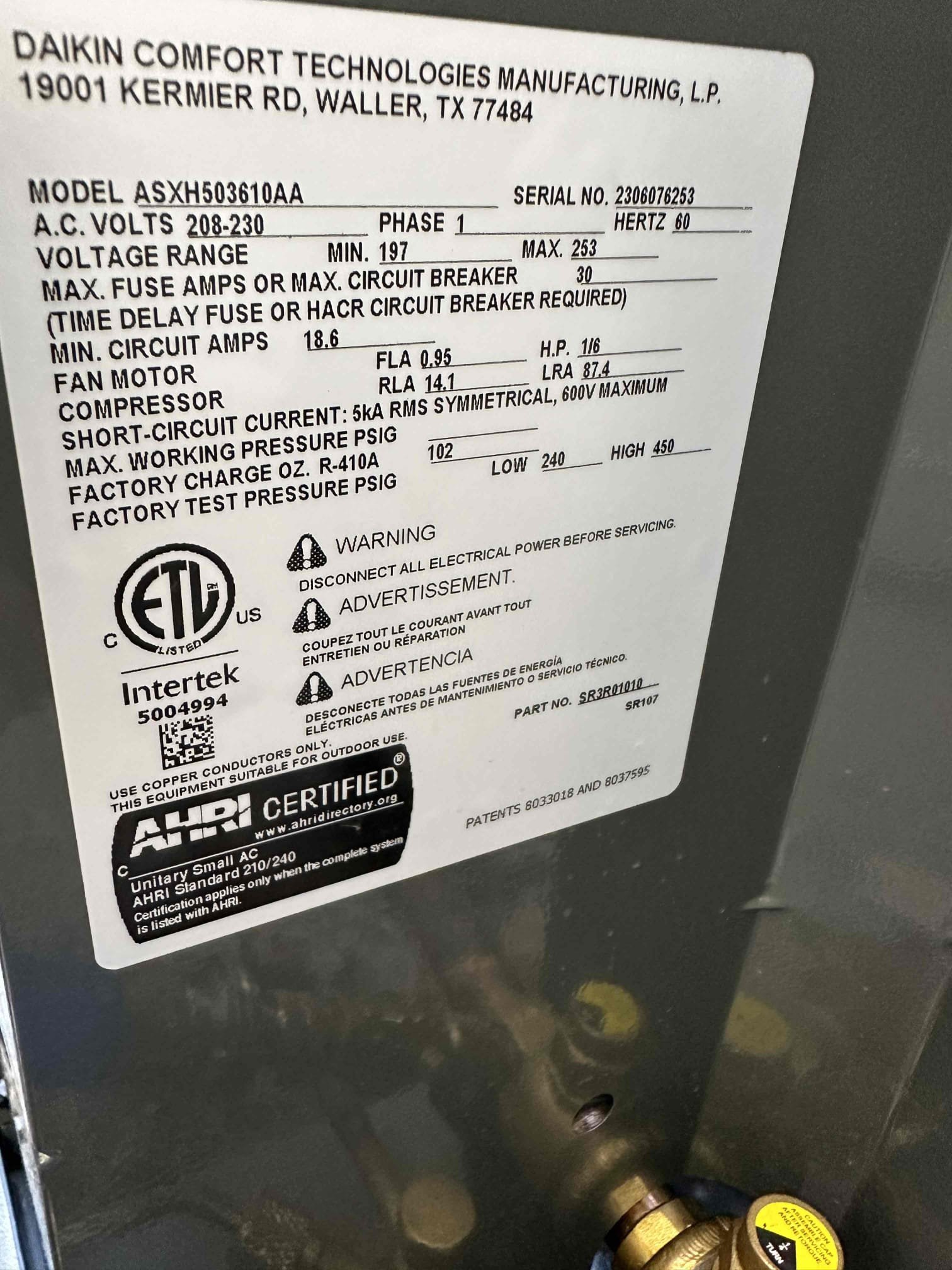 A central air split system, highlighting a cost-effective and efficient home cooling solution. Consider central air installation for consistent temperature and improved air quality. Contact us for a competitive central air installation price and professional installation services.
