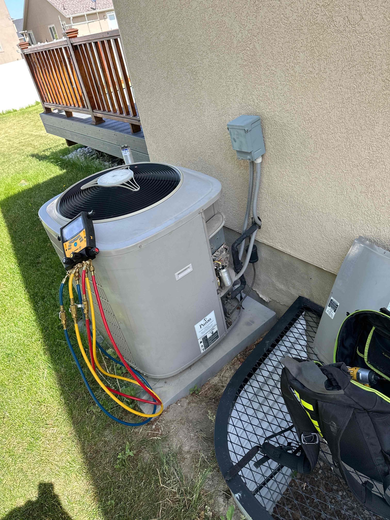 A mini-split AC system with ducts, offering a quiet and efficient cooling solution for spaces like garages, providing an alternative to window AC units.