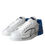 Thumbnail: Dolce & Gabbana White Blue Leather Logo Low Top Sneakers Shoes