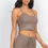 Thumbnail: Ribbed Crop Cami Top & Shorts Set
