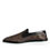 Thumbnail: Dolce & Gabbana Brown Black Leather Weaved Men Loafers Shoes
