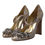 Thumbnail: Dolce & Gabbana Gold Jacquard Crystal Vally Heels Pumps Shoes