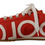 Thumbnail: Dolce & Gabbana Red White Leather Mens Logo Casual Sneakers Shoes