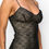 Thumbnail: Black Mesh Mini Dress With Sequinbs
