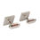 Thumbnail: Dolce & Gabbana Silver Plated Brass Pin Crystal Cufflinks
