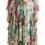 Thumbnail: Dolce & Gabbana Multicolor Green Silk Wrap Gown Dress