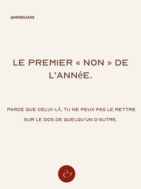 « Le premier non de l’année » sur l’importance d’apprendre à dire non comme direction d’école et de rester cohérente dans ses décisions.
