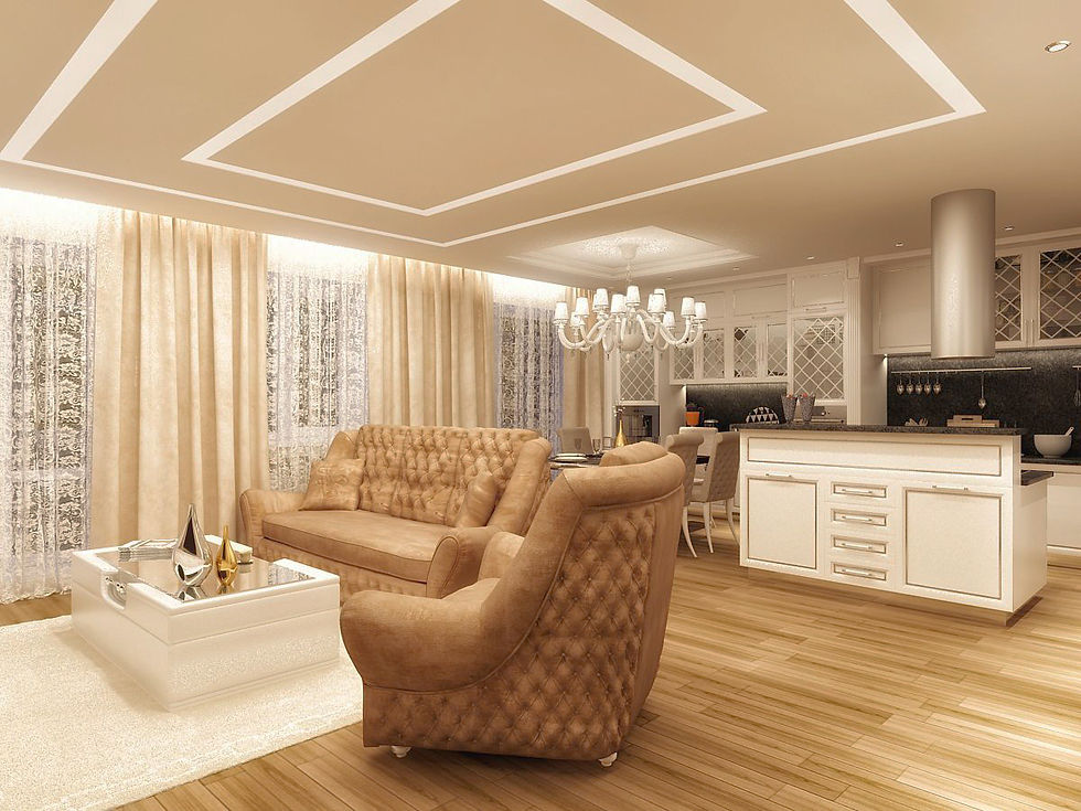 Гостиная - кухня: Вид 1