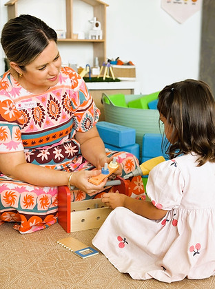 Child therapist working with a child