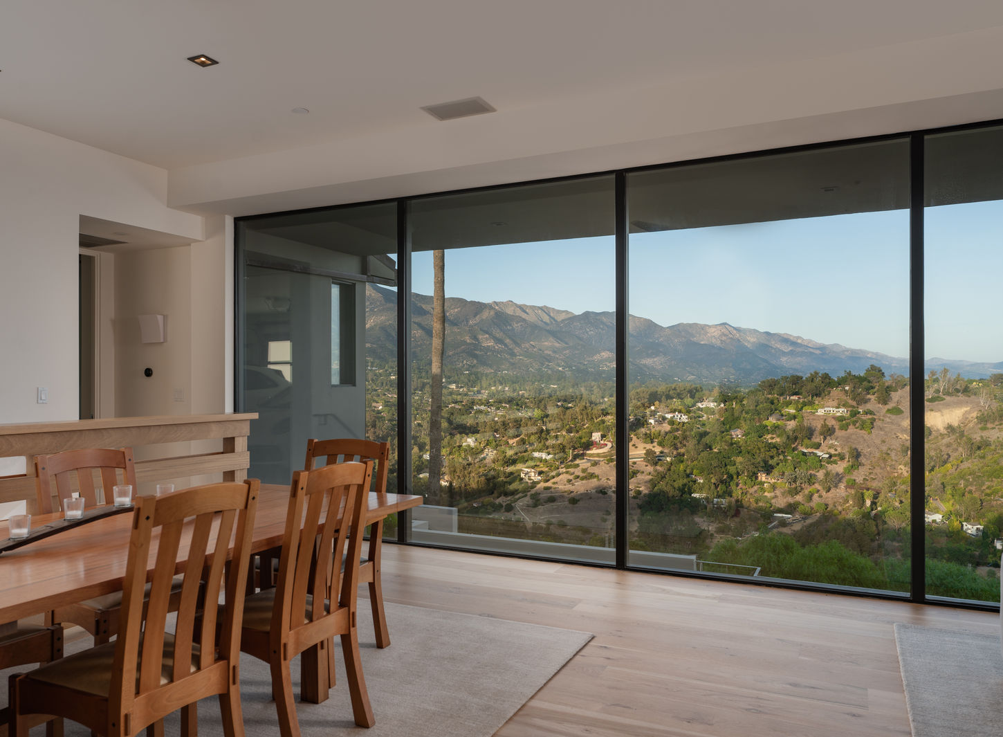 Dining area with mountain views in Santa Barbara