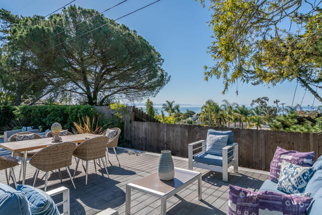 Yard with ocean view