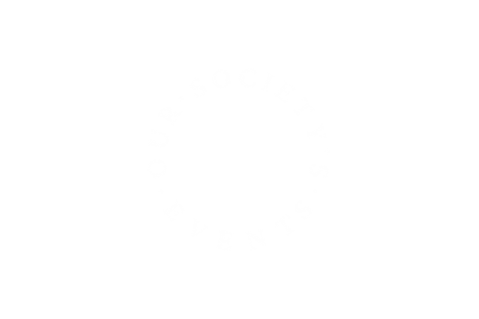 Our Society's Events white logo spanish tile