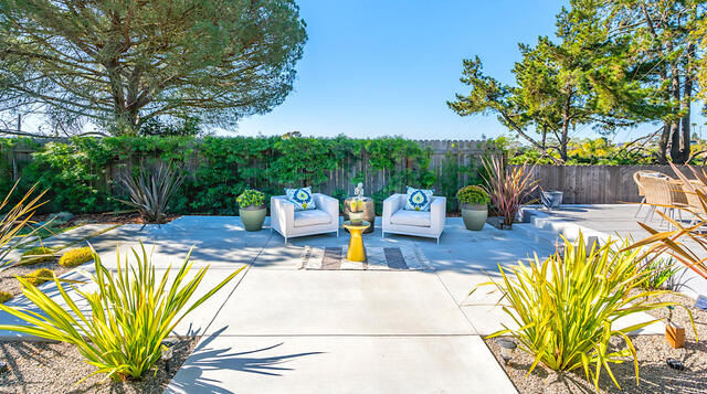 Sitting area in yard 