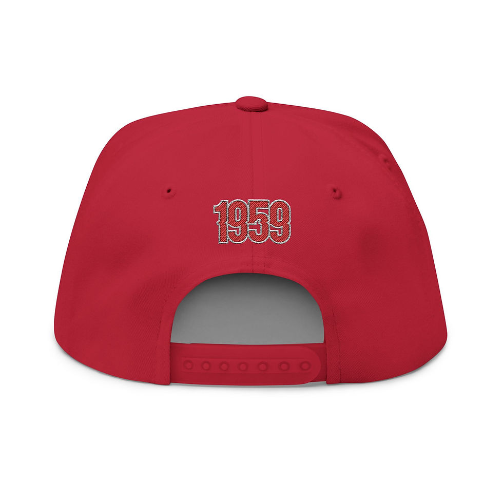 Thumbnail: Flat Bill Cap The Way of the Cross' Embroidered Religious Snapback (1959 Accent)