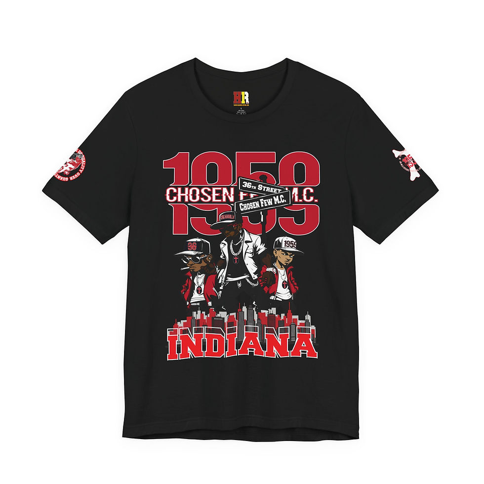 Thumbnail: 10 INDIANA Chosen Few MC, Vintage Style Shirt, Gift for Bikers, Casual Outfit 