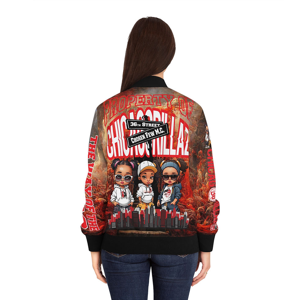 Thumbnail: POCF Woman  Bomber Jacket — "Kickin' It with My Pew Folk" Streetwear