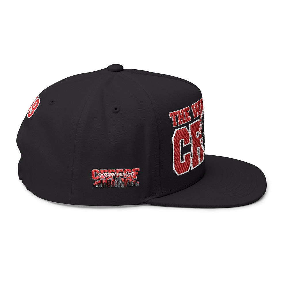 Thumbnail: Flat Bill Cap The Way of the Cross' Embroidered Religious Snapback (1959 Accent)