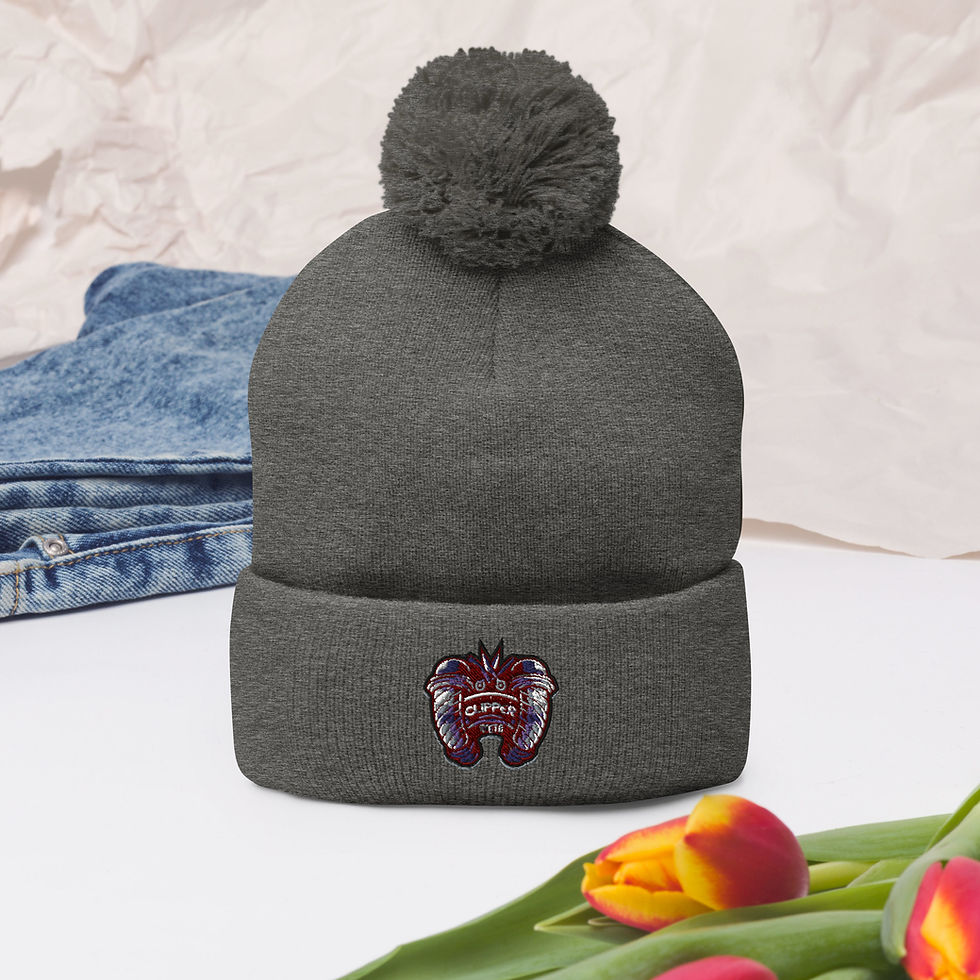 Thumbnail: clipper idiots Pom-Pom Beanie