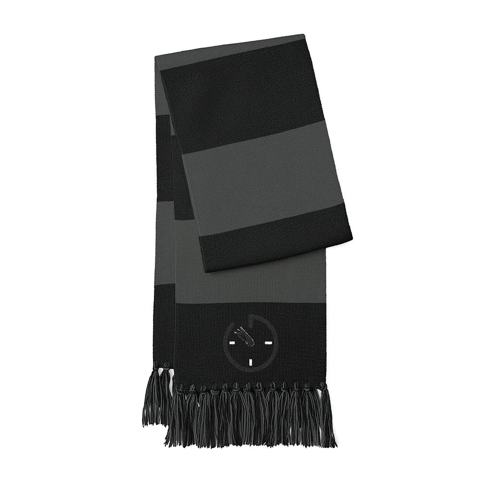 Thumbnail: Embroidered Striped Spectator Scarf – Team Colors Fan Scarf with Fringe