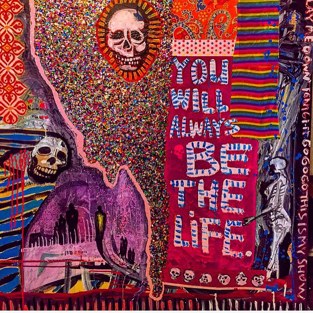 Happy to announce that one of my newest paintings, _Life of the Party_, 48x48_, mixed media on canva