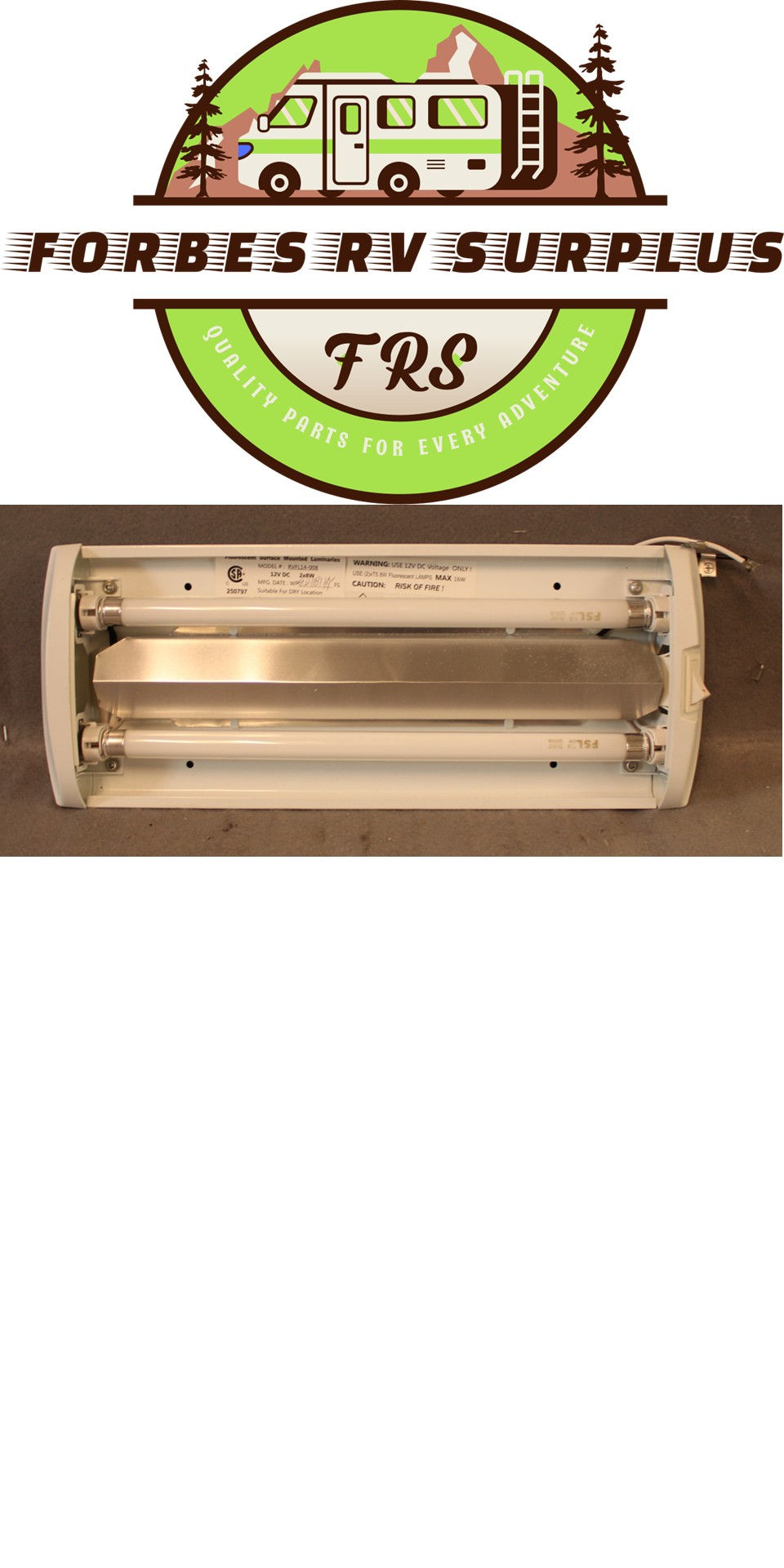 Thumbnail: SUNLINK 12 VDC FLUORESCENT FIXTURE RVFL14-008