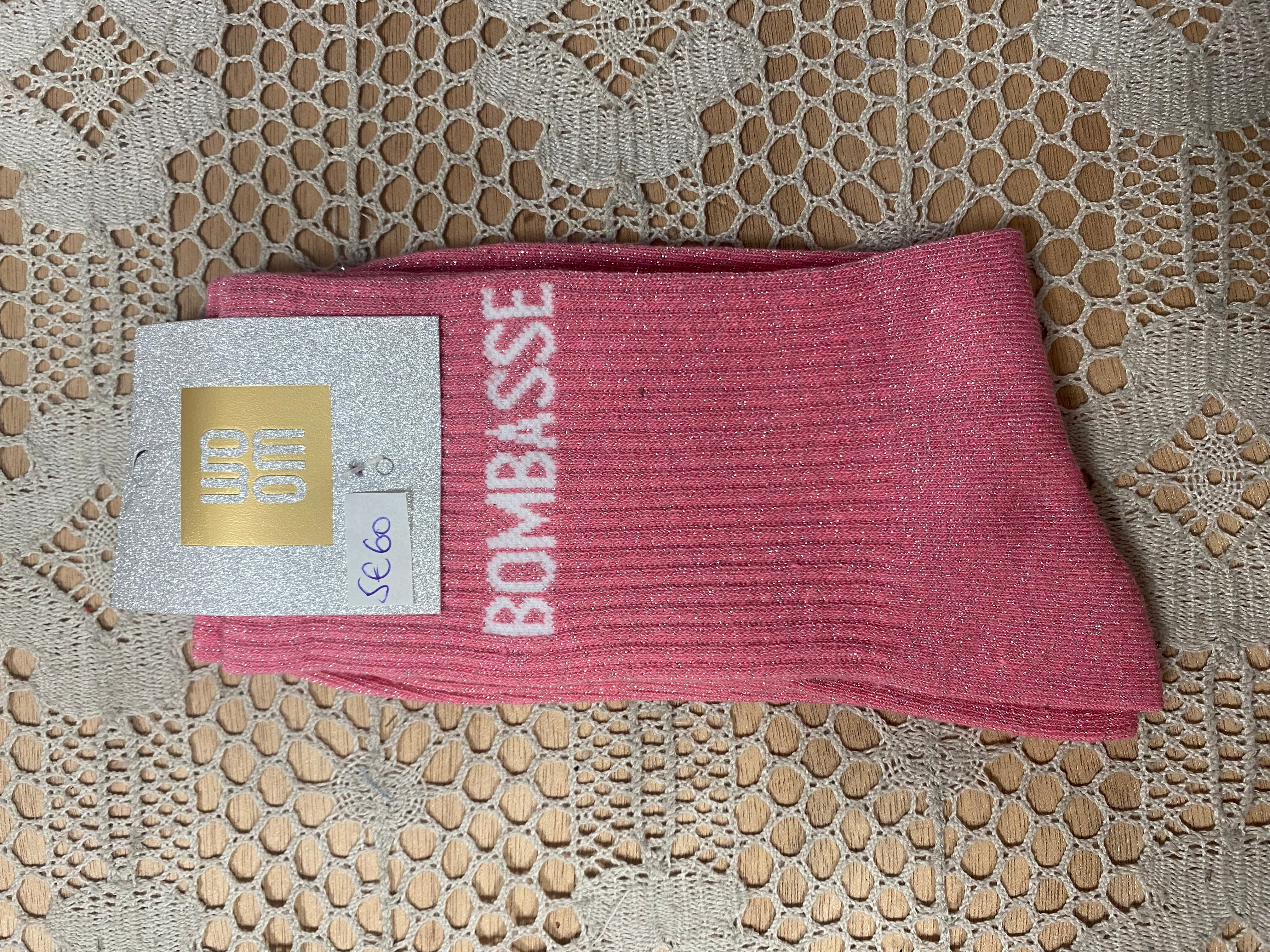 Chaussettes à paillettes «bombasse » Rose bubble 