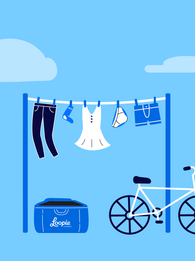 Laundry on a clothesline