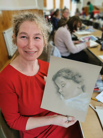 Vicki Gorman Art Class Students Sharing Their Work | Vicki Gorman Best Art Teacher In Solihull  