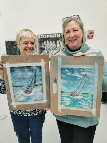 Vicki Gorman Art Class Students Sharing Their Work | Vicki Gorman Best Art Teacher In Solihull  