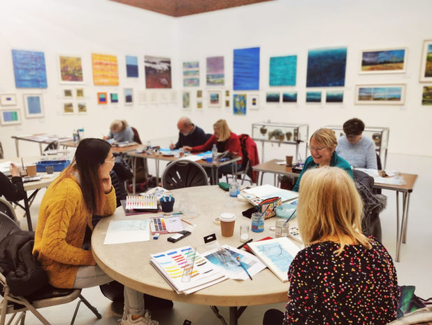 Vicki Gorman Art Class Students Sharing Their Work | Vicki Gorman Best Art Teacher In Solihull  