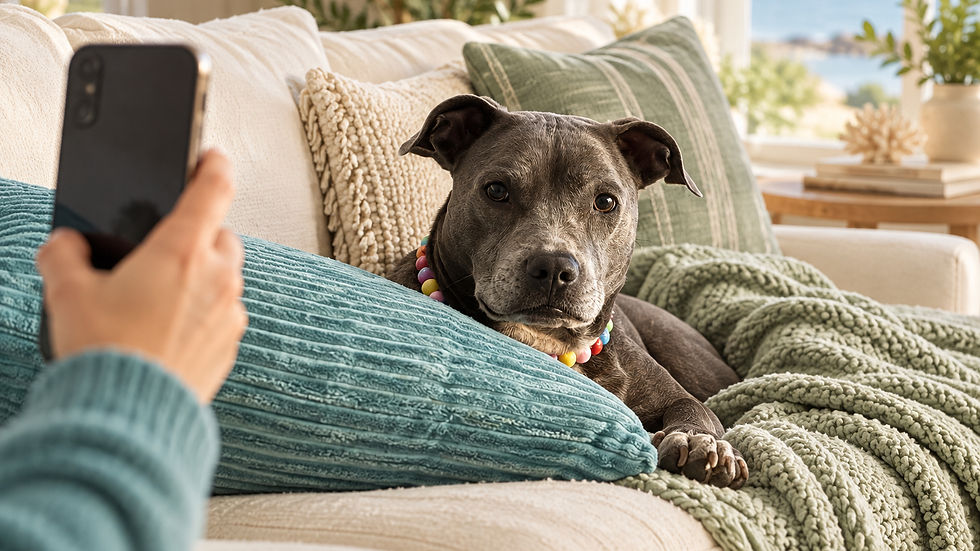Cozy dog resting at home during overnight pet sitting